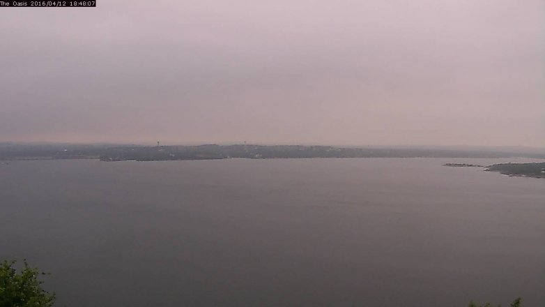 Lake Travis webcam, April 12, 2016 5:55 PM CT