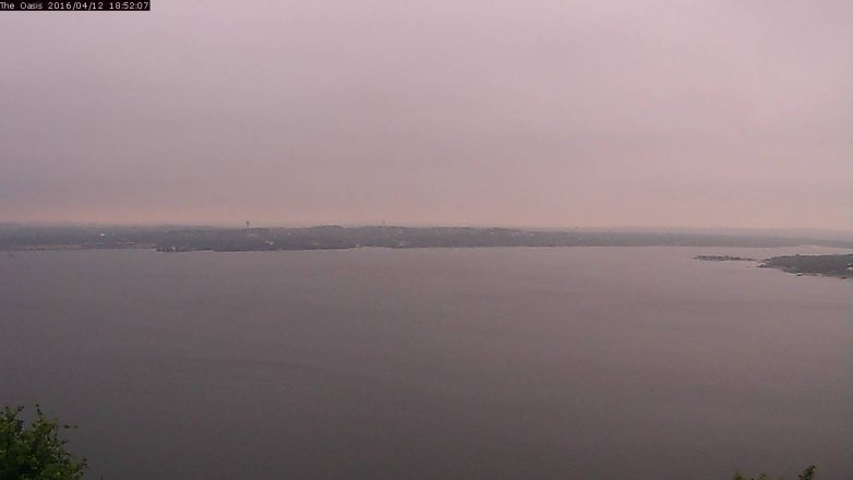 Lake Travis webcam, April 12, 2016 6:00 PM CT