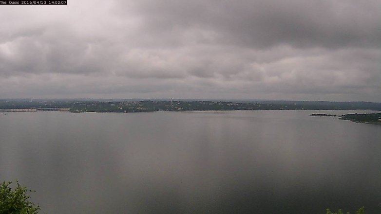 Lake Travis webcam, April 13, 2016 1:10 PM CT