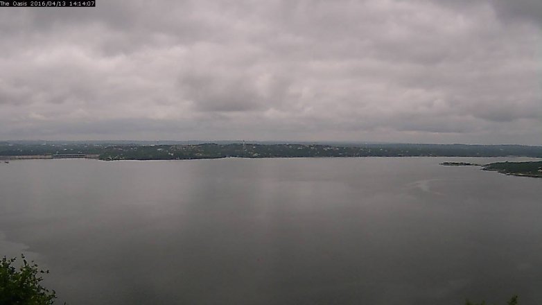 Lake Travis webcam, April 13, 2016 1:20 PM CT