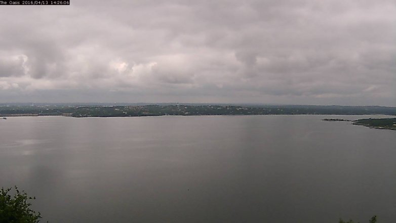 Lake Travis webcam, April 13, 2016 1:35 PM CT