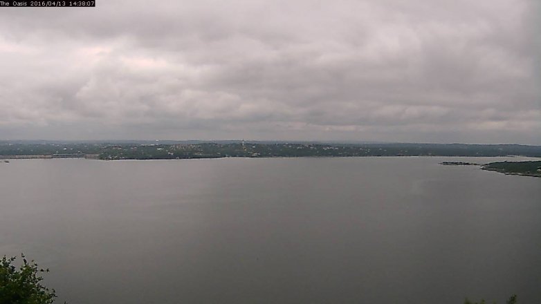 Lake Travis webcam, April 13, 2016 1:45 PM CT