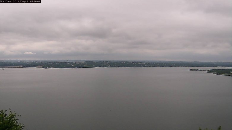 Lake Travis webcam, April 13, 2016 2:25 PM CT