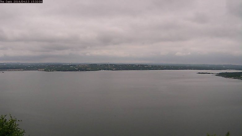 Lake Travis webcam, April 13, 2016 2:40 PM CT