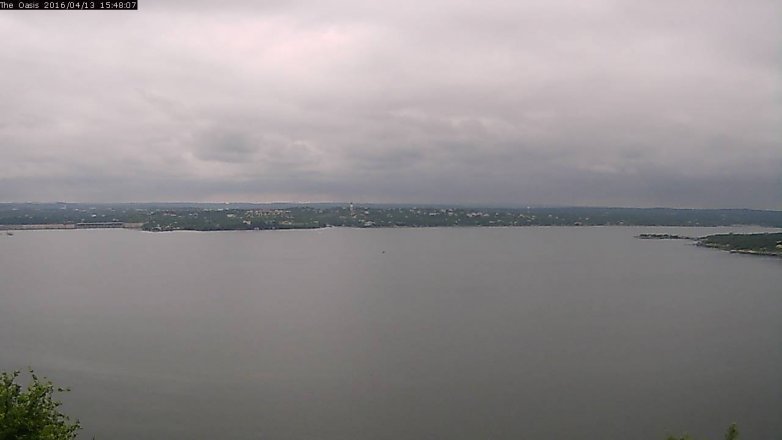 Lake Travis webcam, April 13, 2016 2:55 PM CT