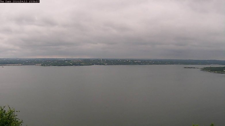 Lake Travis webcam, April 13, 2016 3:00 PM CT
