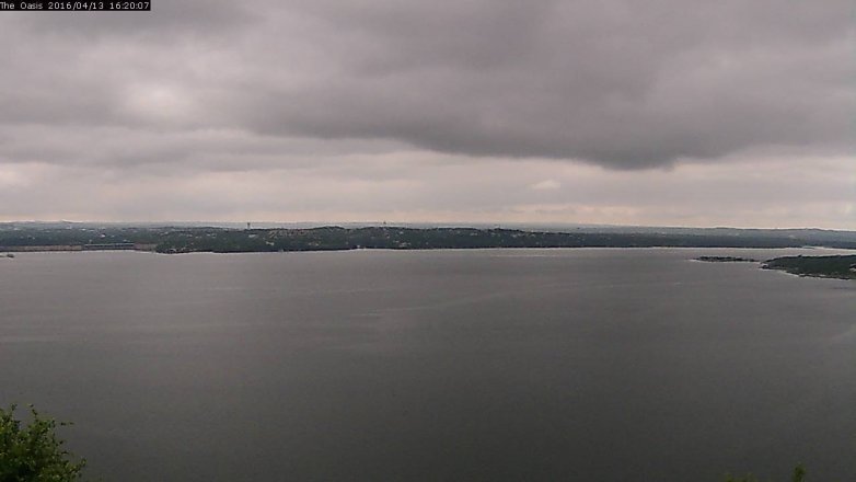 Lake Travis webcam, April 13, 2016 3:25 PM CT