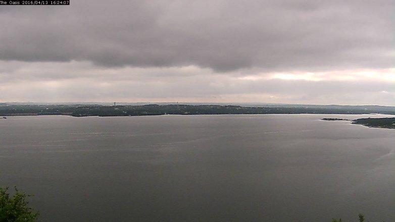 Lake Travis webcam, April 13, 2016 3:30 PM CT