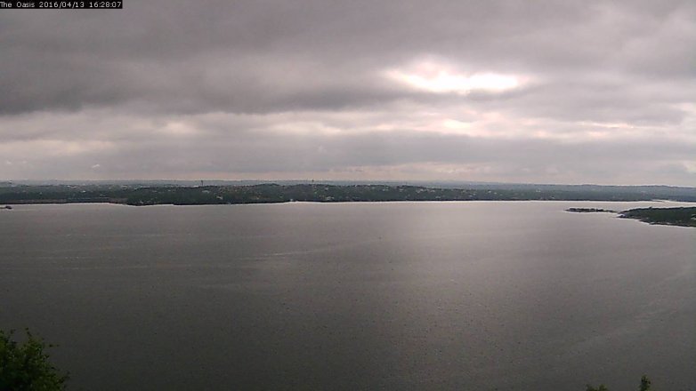 Lake Travis webcam, April 13, 2016 3:35 PM CT