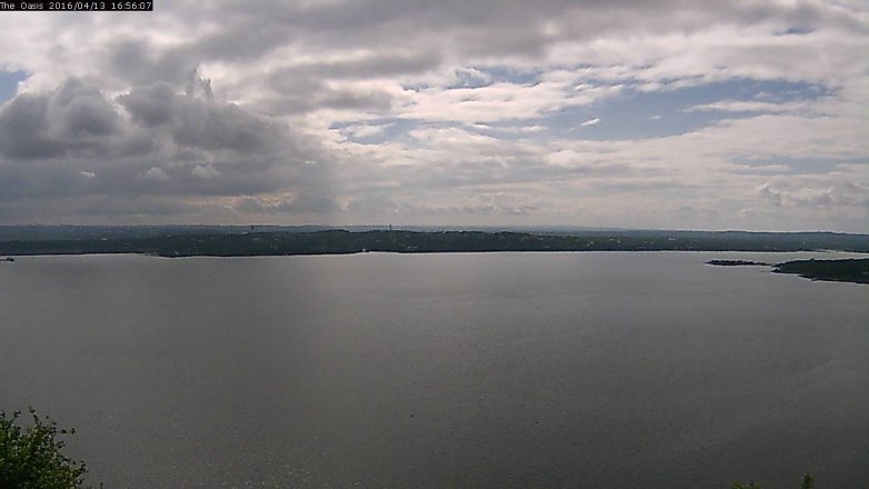 Lake Travis webcam, April 13, 2016 4:05 PM CT