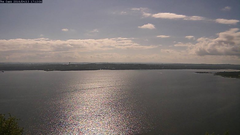Lake Travis webcam, April 13, 2016 4:20 PM CT