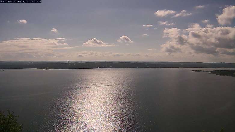 Lake Travis webcam, April 13, 2016 4:25 PM CT