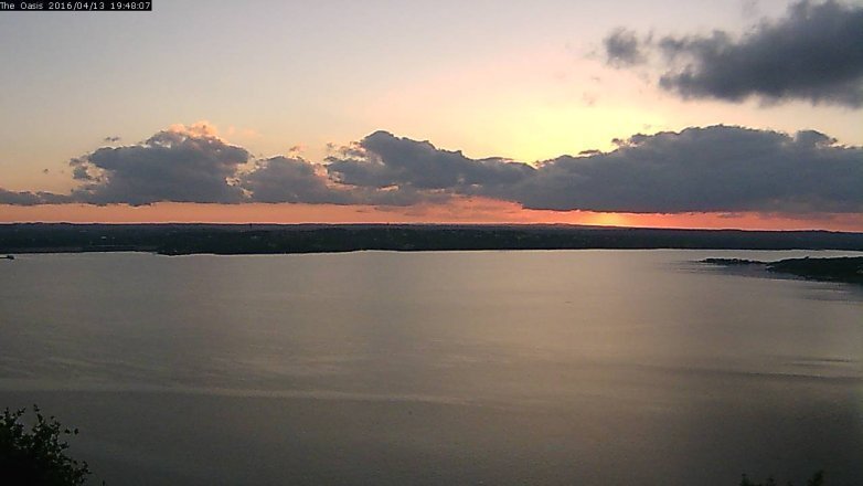 Lake Travis webcam, April 13, 2016 6:55 PM CT