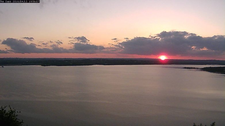 Lake Travis webcam, April 13, 2016 7:05 PM CT