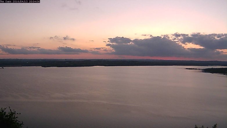 Lake Travis webcam, April 13, 2016 7:10 PM CT