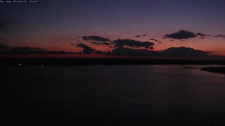 Lake Travis webcam, April 13, 2016 7:30 PM CT