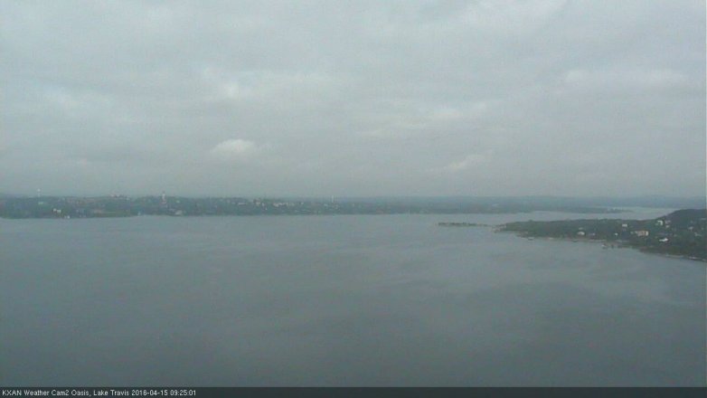 Lake Travis webcam, April 15, 2016 9:00 AM CT