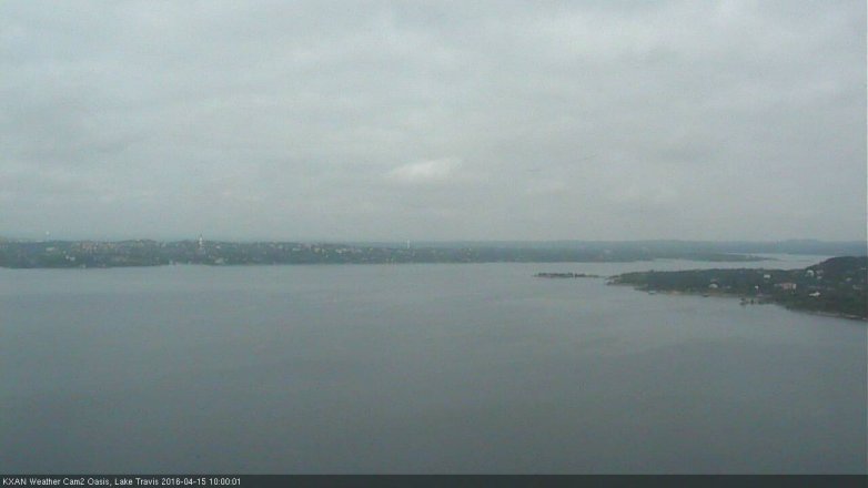 Lake Travis webcam, April 15, 2016 9:20 AM CT