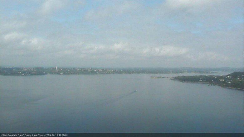 Lake Travis webcam, April 15, 2016 9:35 AM CT