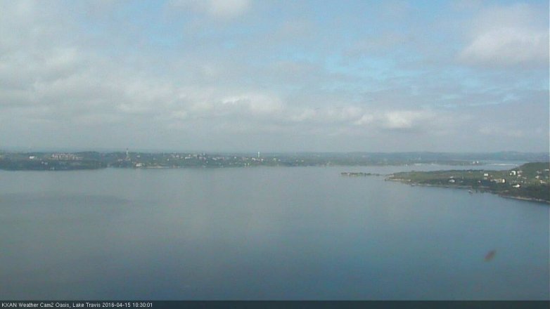 Lake Travis webcam, April 15, 2016 9:40 AM CT