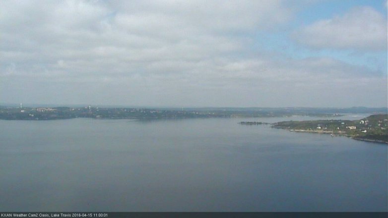 Lake Travis webcam, April 15, 2016 10:30 AM CT