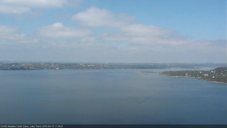 Lake Travis webcam, April 15, 2016 10:55 AM CT