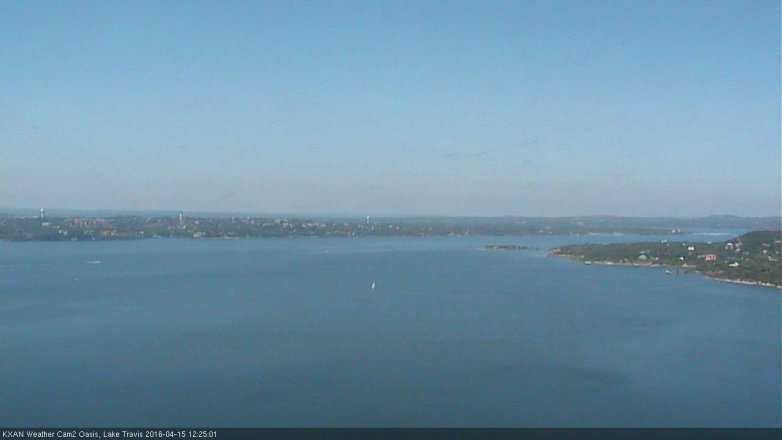 Lake Travis webcam, April 15, 2016 11:45 AM CT
