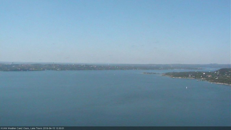 Lake Travis webcam, April 15, 2016 12:40 PM CT