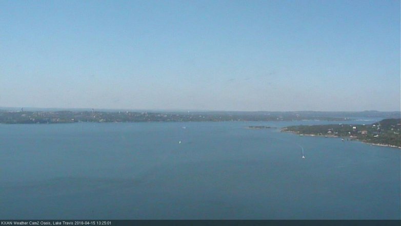 Lake Travis webcam, April 15, 2016 12:55 PM CT
