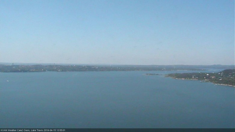 Lake Travis webcam, April 15, 2016 1:05 PM CT