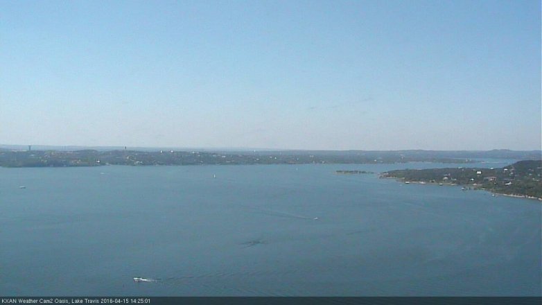 Lake Travis webcam, April 15, 2016 1:50 PM CT