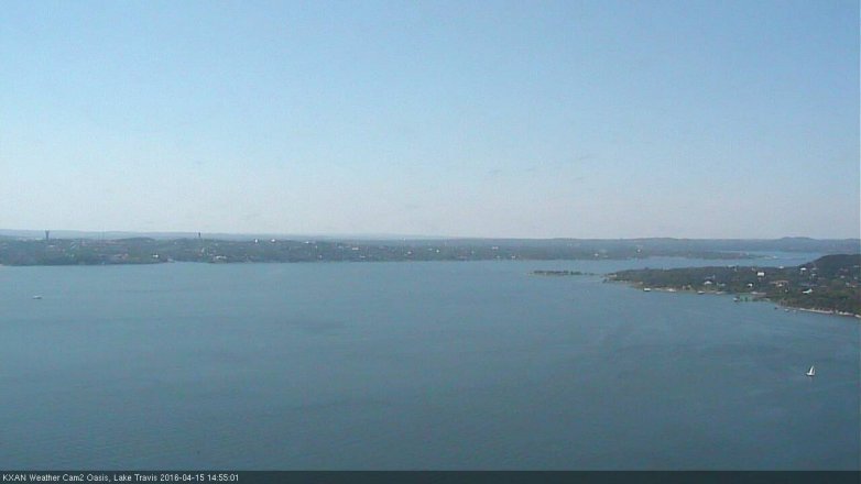 Lake Travis webcam, April 15, 2016 2:30 PM CT