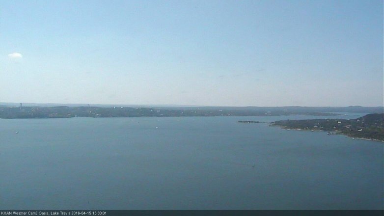 Lake Travis webcam, April 15, 2016 3:05 PM CT