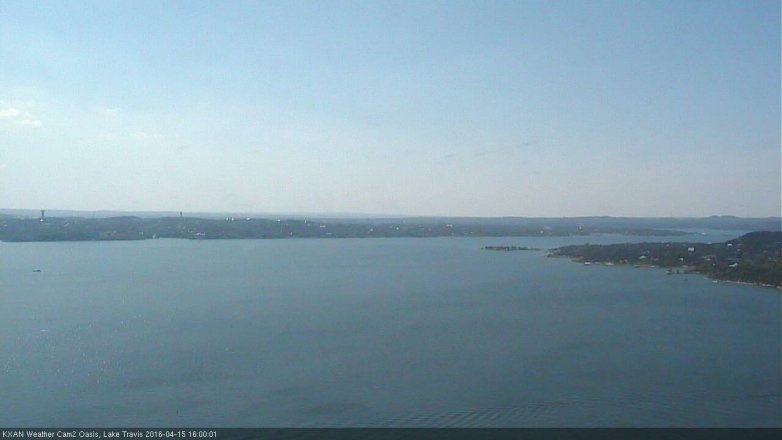 Lake Travis webcam, April 15, 2016 3:20 PM CT