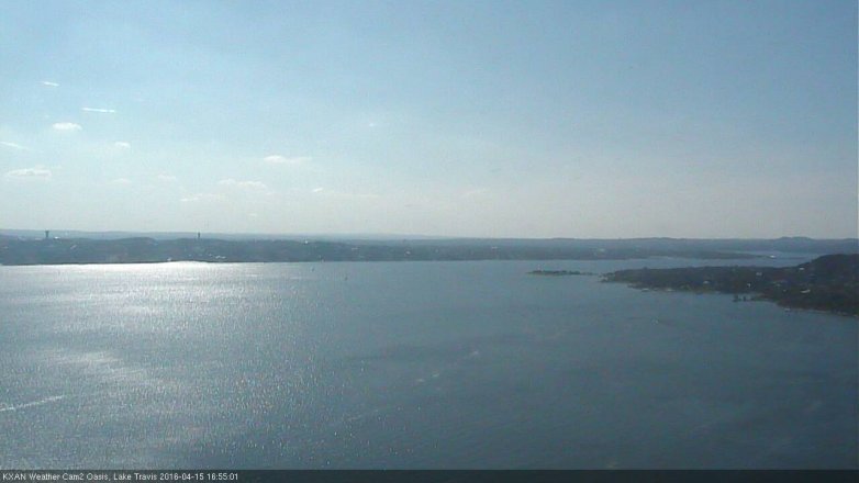 Lake Travis webcam, April 15, 2016 4:20 PM CT