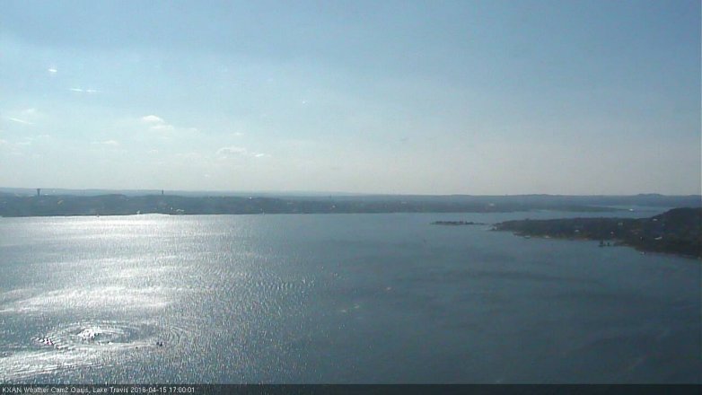 Lake Travis webcam, April 15, 2016 4:25 PM CT
