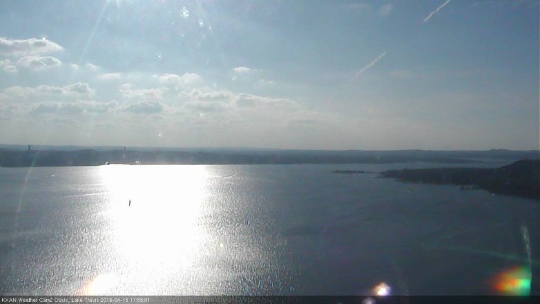 Lake Travis webcam, April 15, 2016 5:15 PM CT