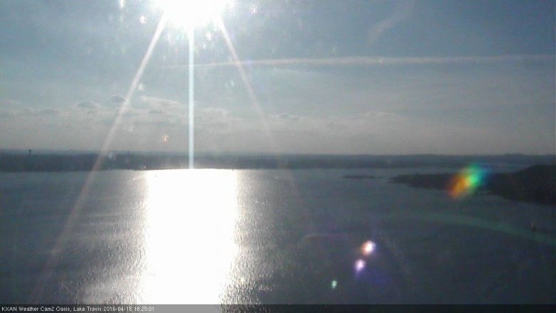 Lake Travis webcam, April 15, 2016 6:00 PM CT