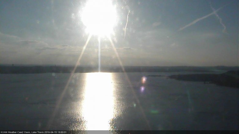 Lake Travis webcam, April 15, 2016 6:20 PM CT