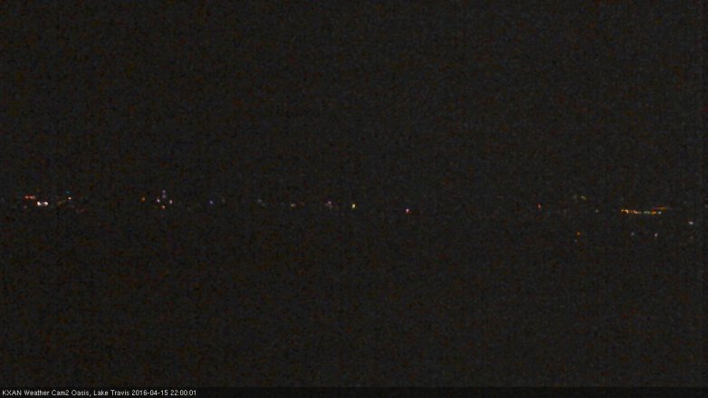 Lake Travis webcam, April 15, 2016 9:15 PM CT