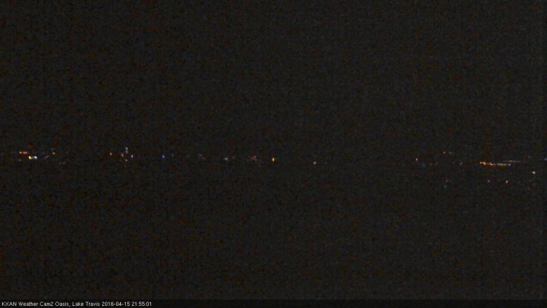 Lake Travis webcam, April 15, 2016 9:20 PM CT