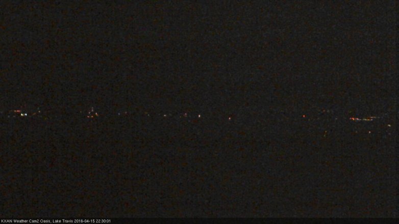 Lake Travis webcam, April 15, 2016 9:45 PM CT