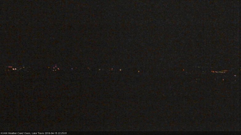 Lake Travis webcam, April 15, 2016 9:55 PM CT