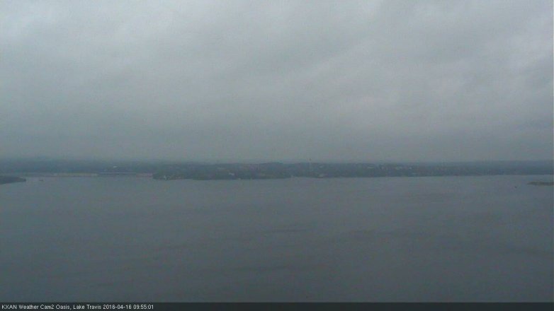 Lake Travis webcam, April 16, 2016 9:10 AM CT