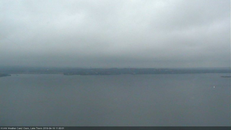 Lake Travis webcam, April 16, 2016 10:10 AM CT