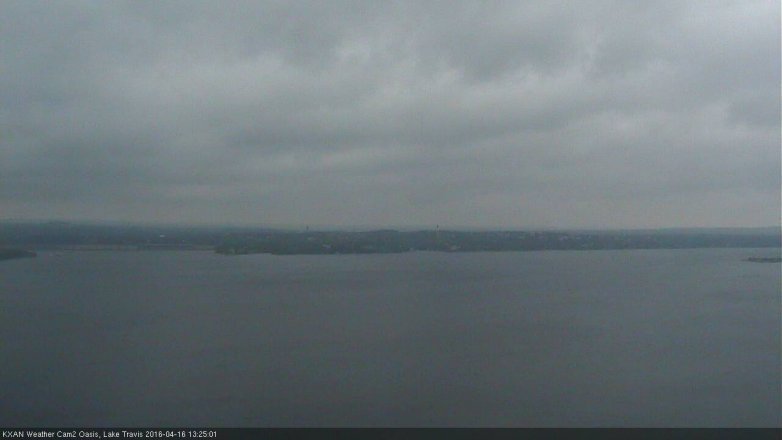 Lake Travis webcam, April 16, 2016 12:40 PM CT