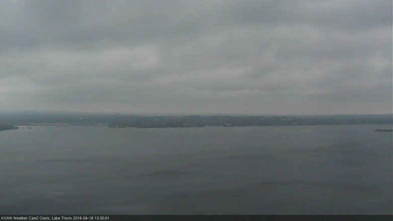 Lake Travis webcam, April 16, 2016 12:45 PM CT