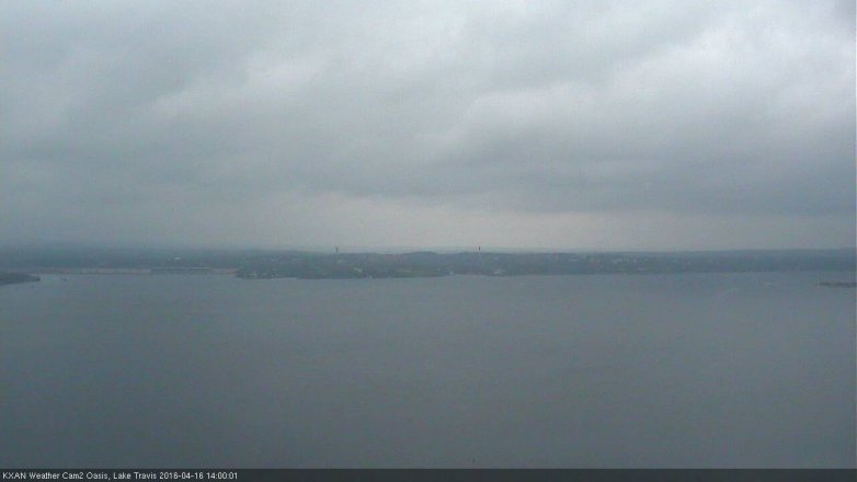 Lake Travis webcam, April 16, 2016 1:10 PM CT