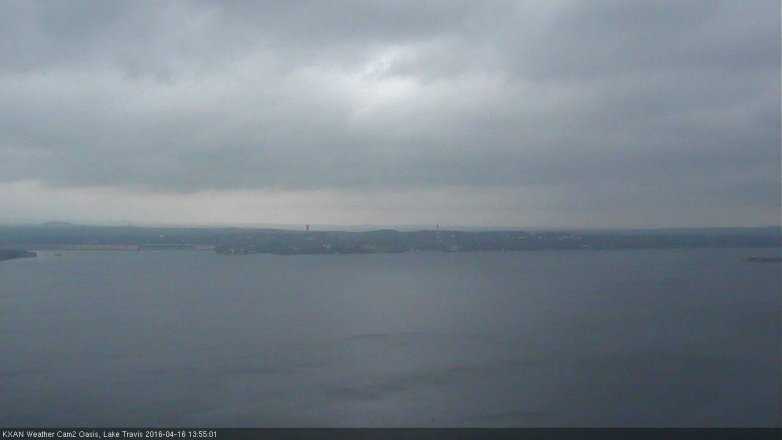Lake Travis webcam, April 16, 2016 1:25 PM CT