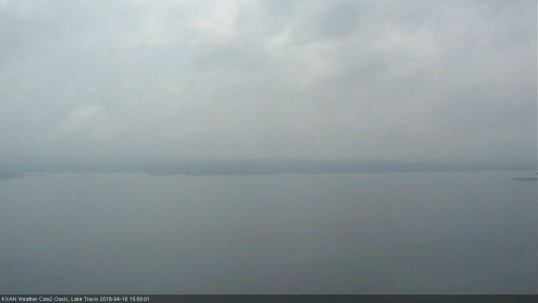 Lake Travis webcam, April 16, 2016 2:15 PM CT
